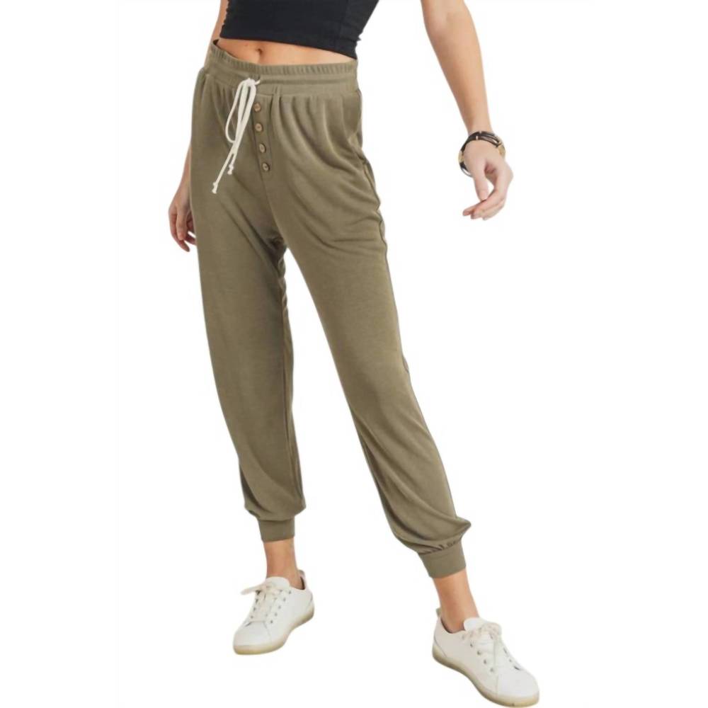 NEW DOE AND RAE come back home joggers in olive